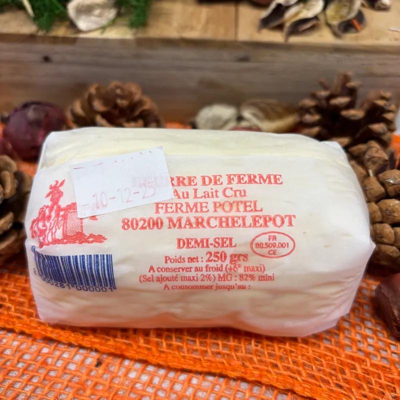 LE BEURRE 1/2 SEL AU LAIT CRU de l'EARL POTEL