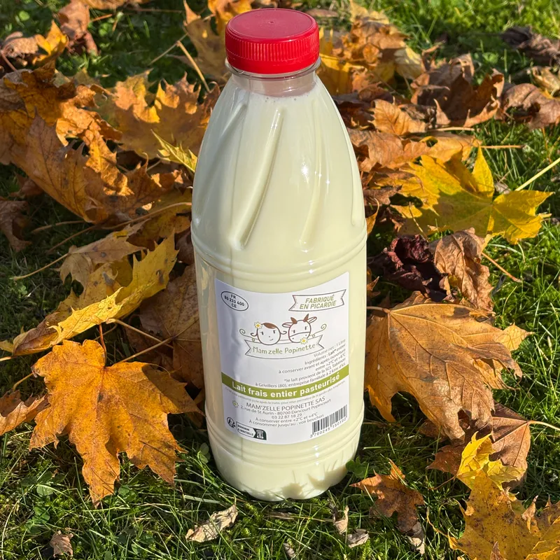 BOUTEILLE DE LAIT ENTIER PASTEURISE 1L